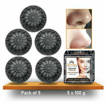 Morchito Activated Charcoal Soap For Men &amp; Women, Blackheads, Acne, Pimples Skin - £30.23 GBP
