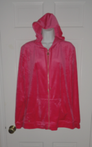 NWT LILLY PULITZER RASPBERRY ROUGE LARINA VELOUR ZIP-UP HOODIE XXL - $123.42 CAD