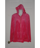 NWT LILLY PULITZER RASPBERRY ROUGE LARINA VELOUR ZIP-UP HOODIE XXL - $123.42 CAD