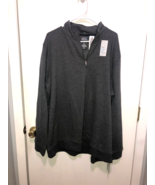 NWT Van Heusen Classic Fit Pullover 1/4 Zip Mock Neck Knit Shirt Mens Me... - $277.58 MXN