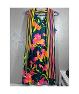 Gratchen Scott Smooth Stretch Vibrant Floral Bow Belted Tank Dress W/Sca... - $1,305.21 MXN