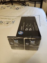Genuine OEM Sealed HP DUAL PACK 12A Black 2 Print Cartridges 7616a001 - $73.01
