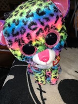 TY Beanie Boos Dotty the leopard Medium 9&quot; Size NWT Glitter eyes - £10.25 GBP