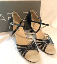 Capezio Rosa Ballroom Dance Shoes Sandals SD02S Women&#39;s 11 M Black - $722.07 MXN