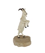 Vintage Hand Carved Wooden Mountain Goat Figurine Statue Signed RJ Grufik - $54.99