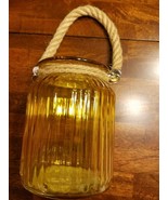 Glass ~ Decorative Hanging Jar ~ Gold in Color ~ 4.5&quot; x 5&quot; - $22.44