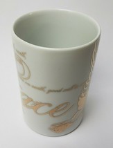 Peace Projecting 2500 LTD Coffee Cup Mug White Gold - $19.75