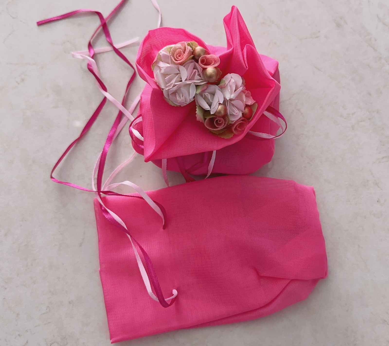 5pieces Pink/Peach Wedding Candy Bags,Wedding Favor,Wedding Gift bags,Ch... - $5.90