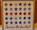  Framed American The Beautiful 14&quot;x 14&quot; Ashland Wall Decor 4th Of July N... - £9.44 GBP
