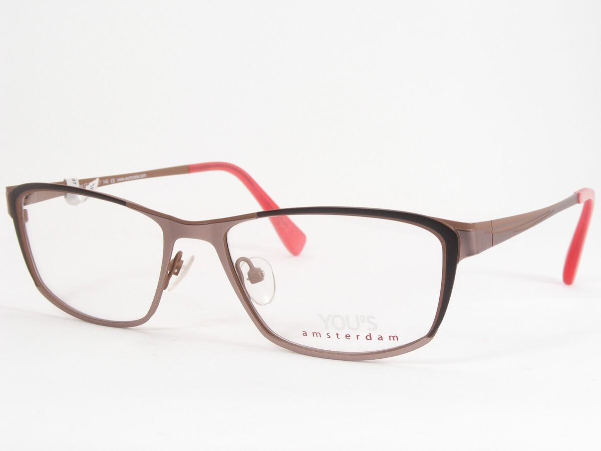 YOU&#39;S Amsterdam 1087 12 Brown Einzigartig Selten Brille Rahmen 51-17-140mm - $135.28