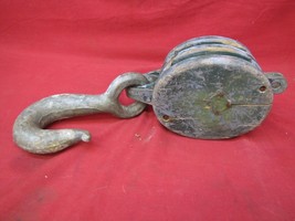 Large Vintage Block and Tackle Pulley - £38.75 GBP