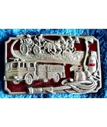 Firefighter High Detail Buckle inscribed Dedicated to all Firefighters E... - $17.57 CAD
