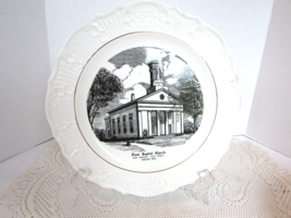 FIRST BAPTIST CHURCH NEW MARKET NJ ERECTED 1852  RELIGIOUS COLLECTOR PLATE - £11.61 GBP