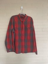 Crafted by Lee men XXl red green long sleeve casual shirt - £6.20 GBP