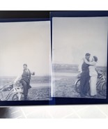 Vintage Photo Négatives Happy Couple With Bicycle 1930s - €13,61 EUR