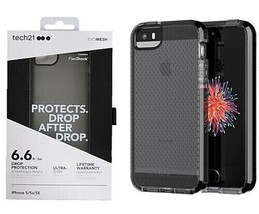 Tech21 Evo Mesh Advanced Impact Protection Case for iPhone 5/5S/SE SMOKEY BLACK - £8.63 GBP