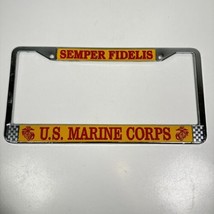 Semper Fidelis U.S Marine Corps Vehicle Metal License Plate Frame Made In USA - £15.47 GBP