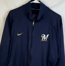 Nike Jacket Milwaukee Brewers MLB Baseball Lightweight Full Zip Men’s 2XL - $39.99