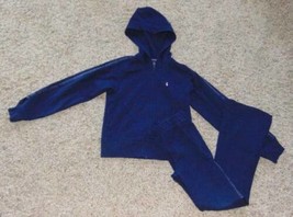 Girls Jacket &amp; Pants Ralph Lauren Blue Hooded Long Sleeve Zip Up Set LNC... - £17.88 GBP