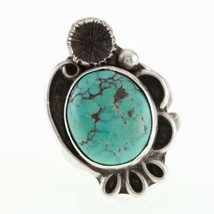 Sterling Silver Navajo Turquoise Ring Size 5.75 Signed RD - $97.84