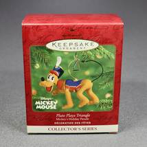 Hallmark 2001 Mickeys Holiday Parade #5 Pluto Plays Triangle Ornament NRFP - €12,76 EUR