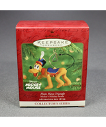 Hallmark 2001 Mickeys Holiday Parade #5 Pluto Plays Triangle Ornament NRFP - €12,74 EUR