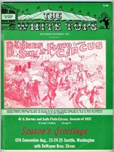 The White Tops Circus Fans Association Nov 1972 Barnes &amp; Sell- Floto Com... - $24.72