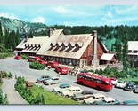 Paradise Inn Parking Lot Rainier National Park WA UNP Chrome Postcard G16 - £3.24 GBP