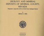 Geology and Mineral Deposits of Mineral County, Nevada by Donald C. Ross - $24.89