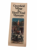 Greenfield Village &amp; Henry Ford Museum Brochure - Dearborn, Michigan - £3.82 GBP