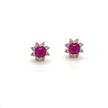 Natural Ruby Diamond Earrings 14k Gold 1.25 TCW Certified $2,290 210748 - £546.04 GBP