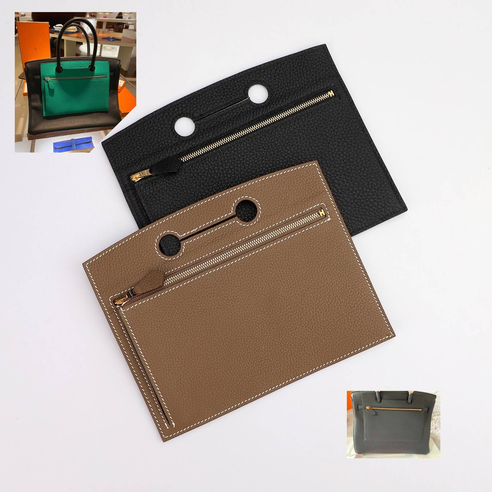 Purchase a Backpocket for your Birkin,a removable pouch that may or may not matc