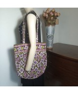 VERA BRADLEY Plum Petals Shoulder Bag TOTE Retired Pattern Purple Green ... - €33,42 EUR