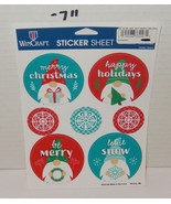 WinCraft Christmas Xmas Multi Sticker Sheet Ghost Red Green Blue - $9.85