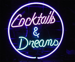 New Cocktails And Dreams Dancer Beer Bar Pub Neon Sign 17&quot;x17&quot; Ship  - £120.39 GBP