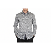 Men Shirt J.Valintin Turkey Usa Egyption Cotton High Neck 3T89-01 Gray image 5