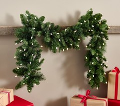 Bethlehem Lights 72&quot; Overlit Garland with 3-in-1 LEDs in Green - £155.06 GBP