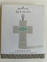 2014 Hallmark A Season Of Faith Ornament Porcelain Cross - £5.35 GBP