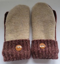 NEW Handmade Upcycled Womens M/L? Wool Mittens Fleece Lined from Old Swe... - £30.79 GBP