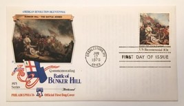 REVOLUTIONARY WAR BATTLE OF BUNKER HILL FLEETWOOD  CACHET FDC 1975 BATTL... - $3.50