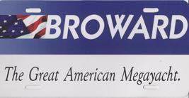 BROWARD MARINE License Plate Broward Yachts Ft. Lauderdale FLORIDA - £39.30 GBP