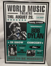 Framed BOB DYLAN &amp; VAN MORRISON August 28,1998 world music CONCERT POSTER - $178.19