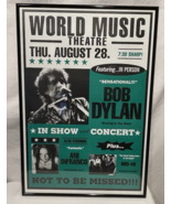 Framed BOB DYLAN &amp; VAN MORRISON August 28,1998 world music CONCERT POSTER - $178.19