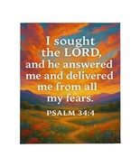 Psalm 34:4 Bible Verse Throw Blanket Inspirational Christian Home Decor ... - $651.86 MXN+