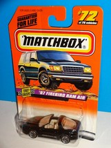 Matchbox 1998 Street Cruisers Series #72 &#39;97 Firebird RAM AIR Black Formula V* - £9.30 GBP