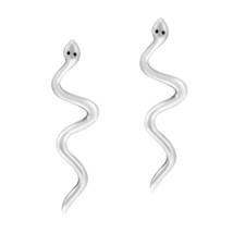 Wild Edgy Snake Statement Sterling Silver Post Stud Earrings - £9.91 GBP