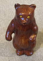 Vintage Plastic Bear Figurine with Yellow Crystal Eyes - 7.5&quot; Tall - €16,49 EUR