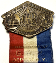 GAR Schenectady New York Grand Army Of The Republic Medal Badge 1924 - $45.01