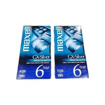Maxell GX-Silver T-120 VHS High Quality 6 Hour Video Cassette Tape Lot 2 - $9.90