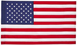 2.5 x 4 United States Embroidered Sewn Flag 28x40 House Banner Pole Sleeve Nylon - £22.77 GBP